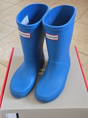Hunter Kids First Classic Blue Waterproof Rain Boots